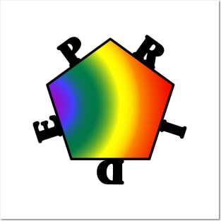 Pride Pentagon rainbow colors gift idea Posters and Art